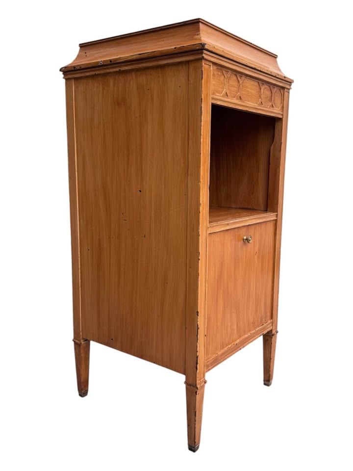 Antique Gutted Edison Diamond Disc Phonograph Cabinet for Bar Cabinet, Coffee Station, Storage Shelf