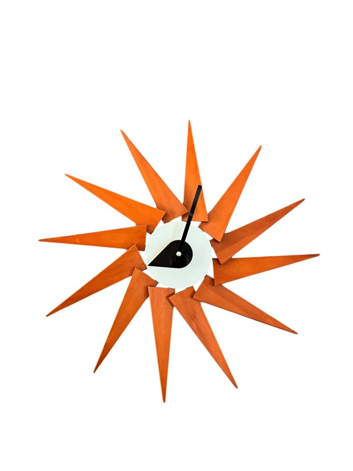 Vintage Mid Century George Nelson Starburst Turbine Wall Clock Reproduction by Verichron • Designed — FloralHaus Vintage Utah