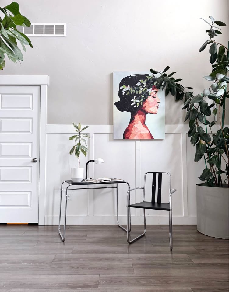 Vintage 1980’s Postmodern Black Sheet Metal & Tubular Chrome Framed Bauhaus Perforated Desk & “Innov — FloralHaus Vintage Utah