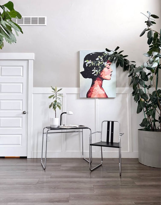 Vintage 1980’s Postmodern Black Sheet Metal & Tubular Chrome Framed Bauhaus Perforated Desk & “Innov — FloralHaus Vintage Utah