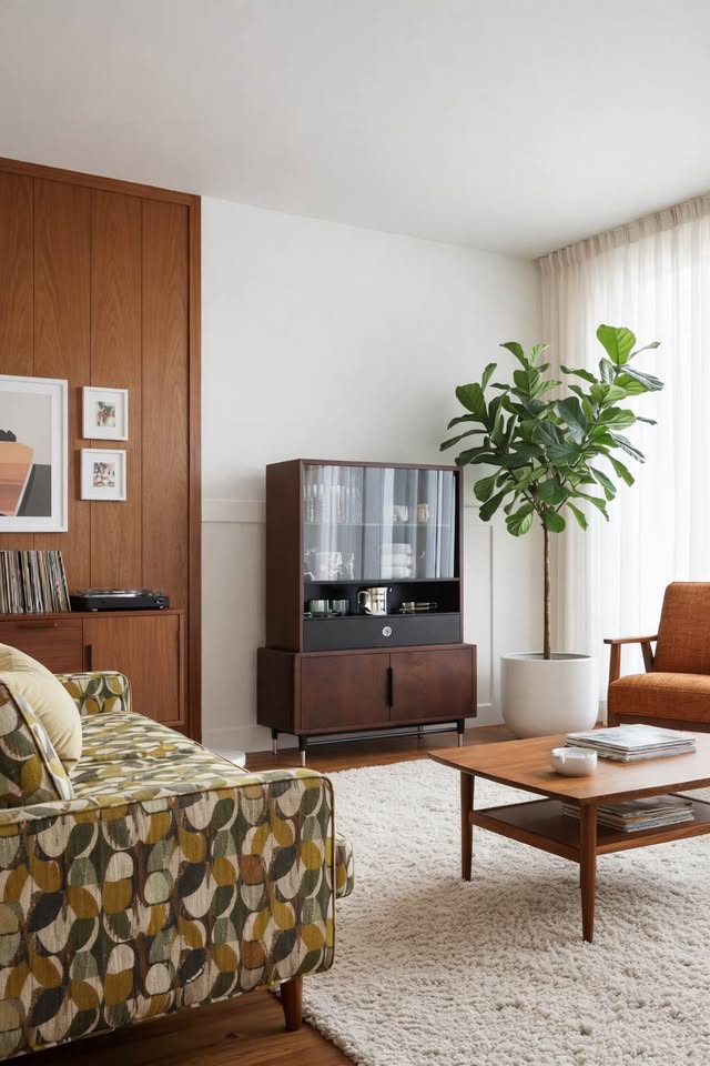 Vintage Mid Century Display Hutch Cabinet w/Original Sliding Glass Doors, Single Ebonized Drawer & 2 — FloralHaus Vintage Utah