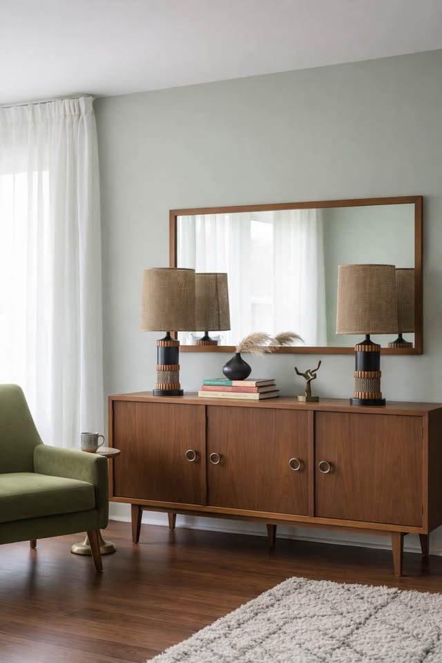 Pair of Vintage 1960’s Danish Walnut Gruvwood & Cane Double Shade World’s Fair Table Lamps by Hans W — FloralHaus Vintage Utah