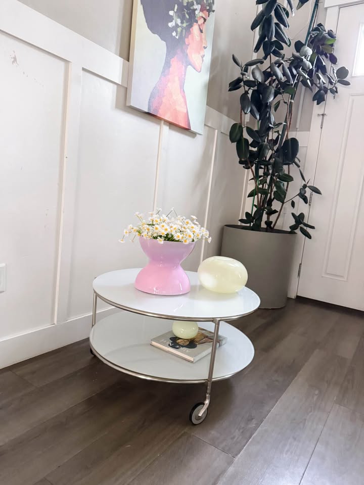 Vintage Postmodern 1980’s White Glass & Tubular Chrome “Strind” Coffee Table by Ehlen Johansson for — FloralHaus Vintage Utah