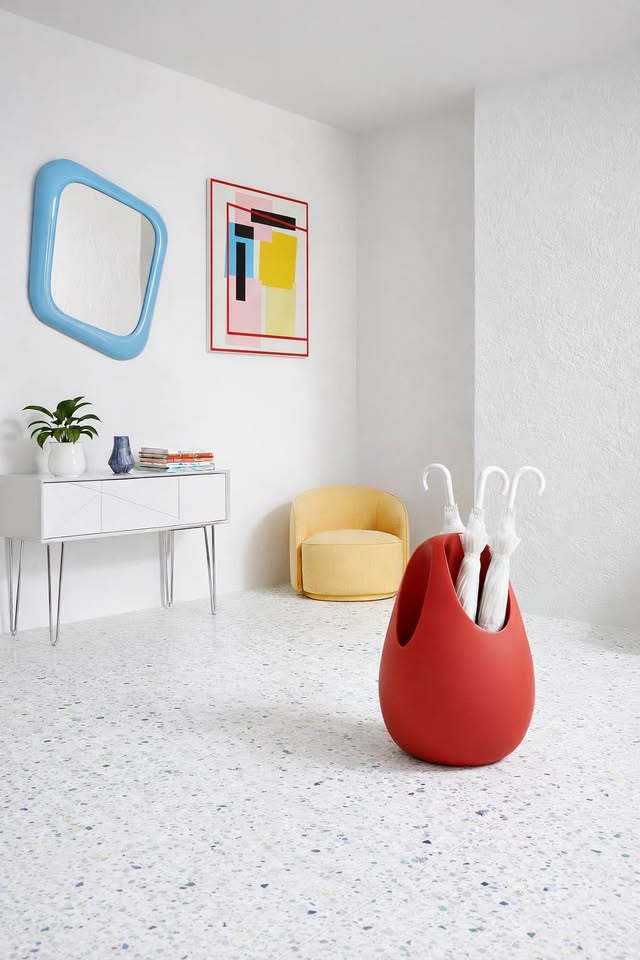 PLOMB 3-Hole Umbrella Stand in RO Red by Karim Rashid for Serralunga • Made in Italy — FloralHaus Vintage Utah