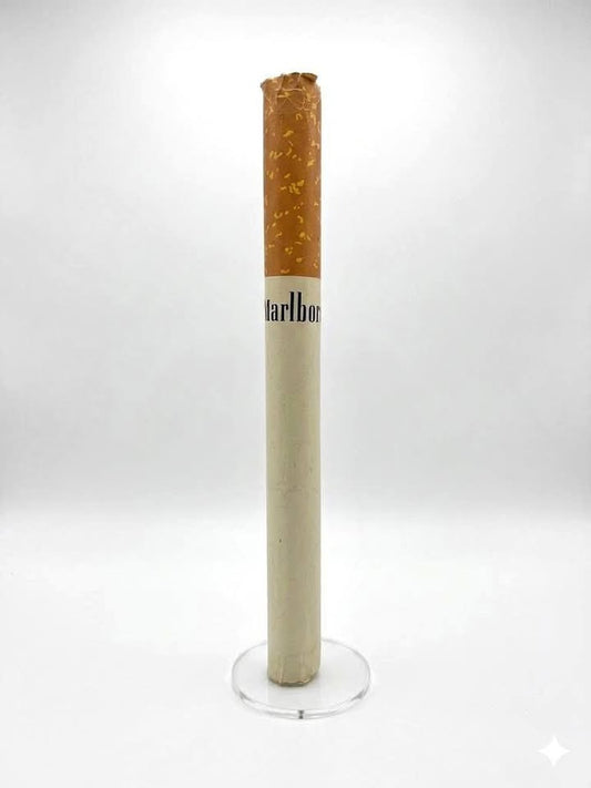 HUGE 25" Vintage Marlboro Pop-Art Store Display - Giant Cigarette Prop w/Acrylic Stand