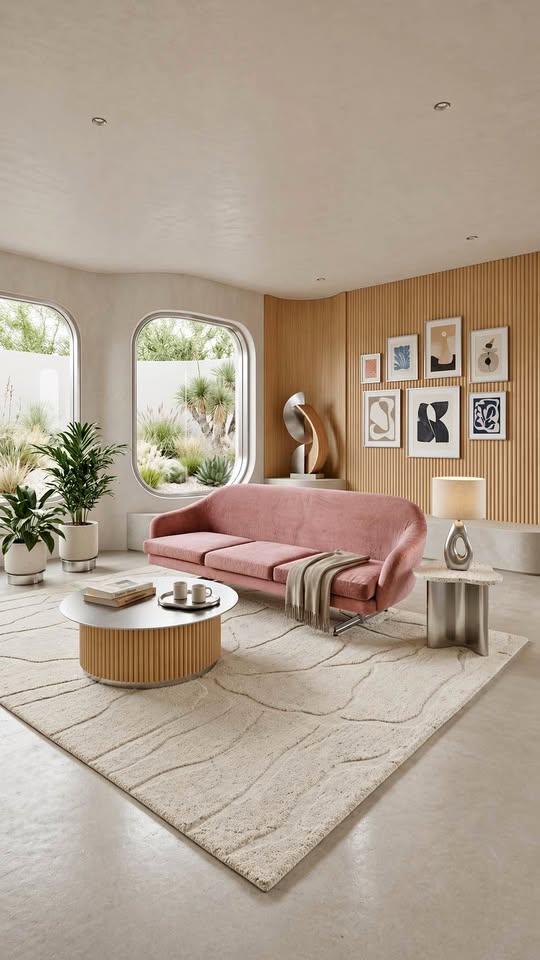 Vintage 1960's Mid Century Cameo Pink Crushed Velvet 3-Seater Ski Leg Egg Pod Sofa Couch