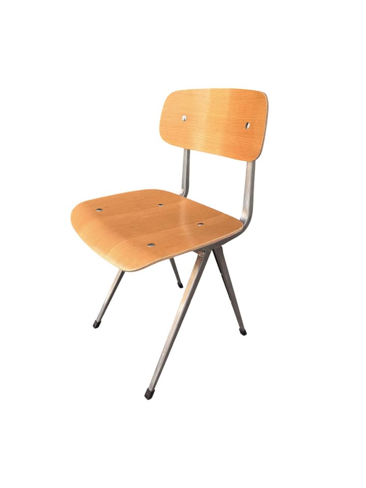 Mid Century Molded Plywood Result School Chair w/Steel Frame by HAY Friso Kramer & Wim Rietveld