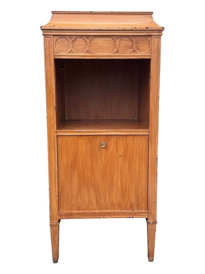 Antique Gutted Edison Diamond Disc Phonograph Cabinet for Bar Cabinet, Coffee Station, Storage Shelf
