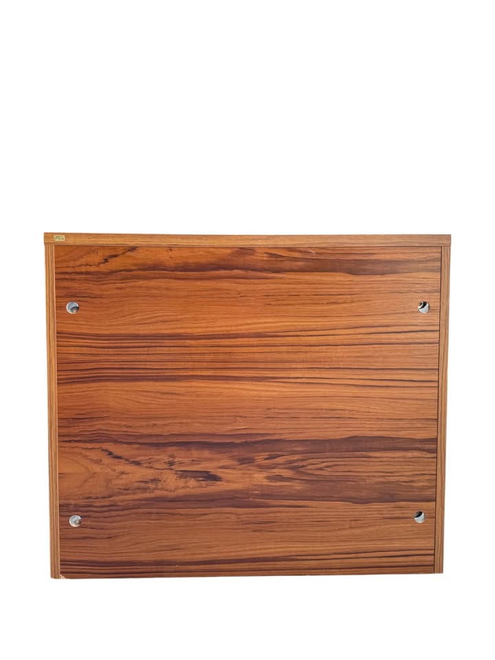 Vintage Danish Mid Century 2-Drawer Teak Writing Desk or Vanity w/Integrated Finger Pulls by FBJ Møb