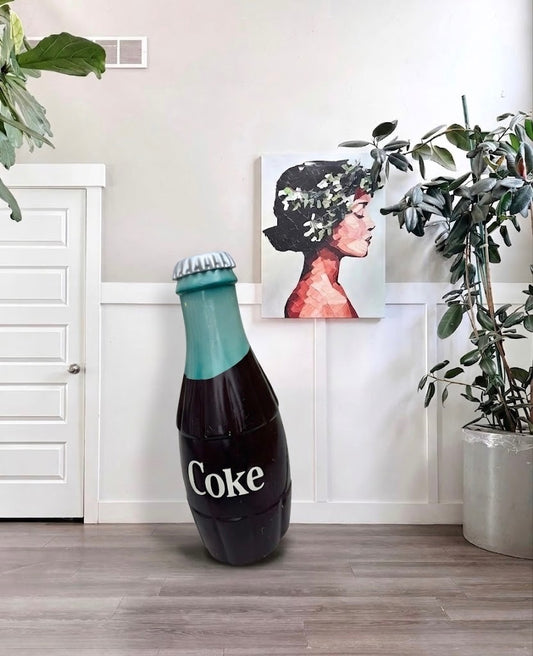 Vintage Large Scale Coca Cola Bottle Display Bar Man Cave Decor Man Cave